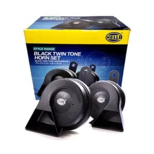 “Hella” Black Twin Tone Horn Set 12v w/o Relay